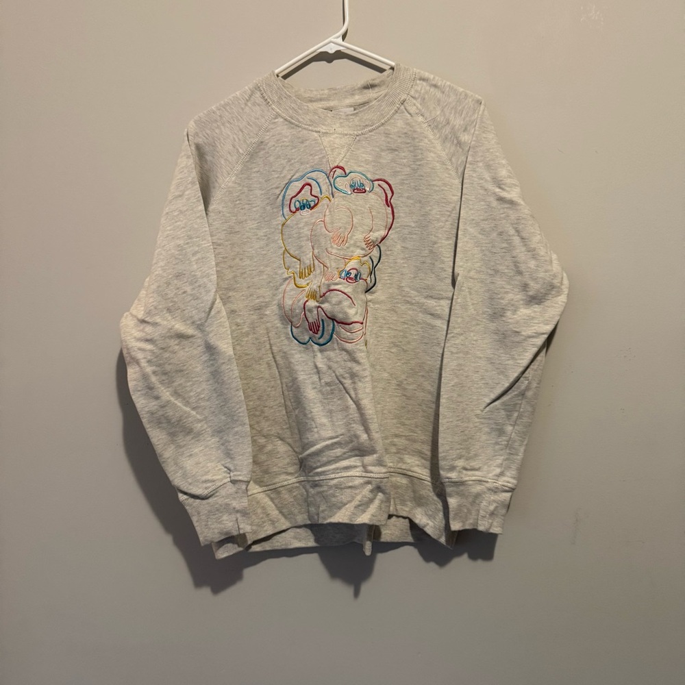 KOTN Light Gray Graphic Crewneck Sweater
